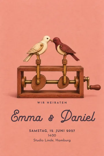 Einladung mit dem Design Gemeinsam bewegt