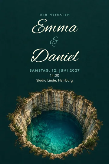 Einladung mit dem Design Tief verbunden